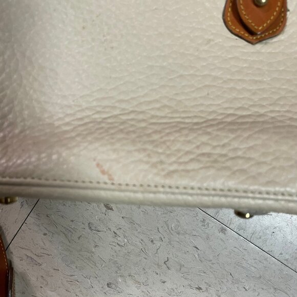 Vintage DOONEY & BOURKE All Weather Leather Bag Pebbled w/ Top Handles Crossbody - Picture 9 of 15